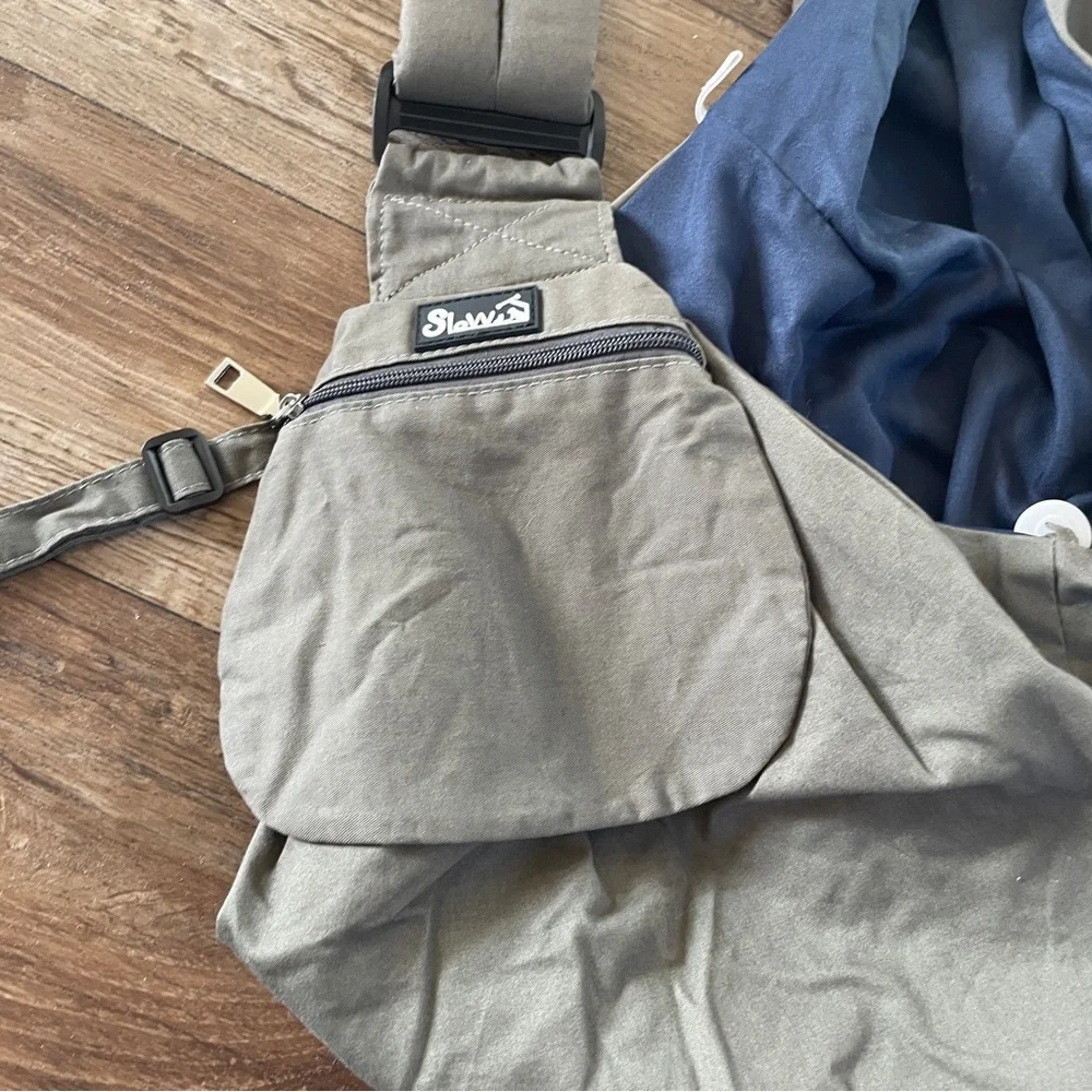Slow pet, dog or cat sling carrier